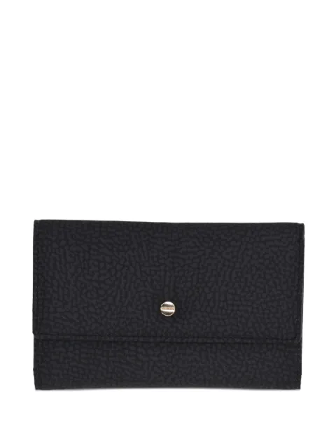 Borbonese textured snap-fastening wallet