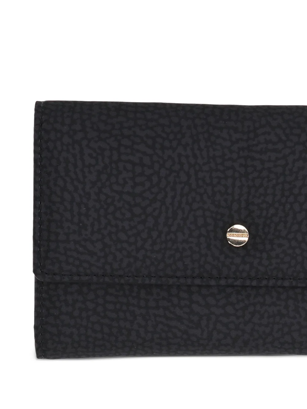 Borbonese Textured Snap-fastening Wallet In Black