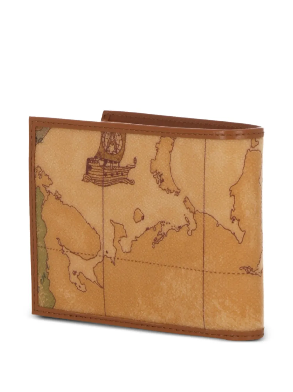 ALVIERO MARTINI 1° CLASSE Portemonnee met kaartprint - Beige