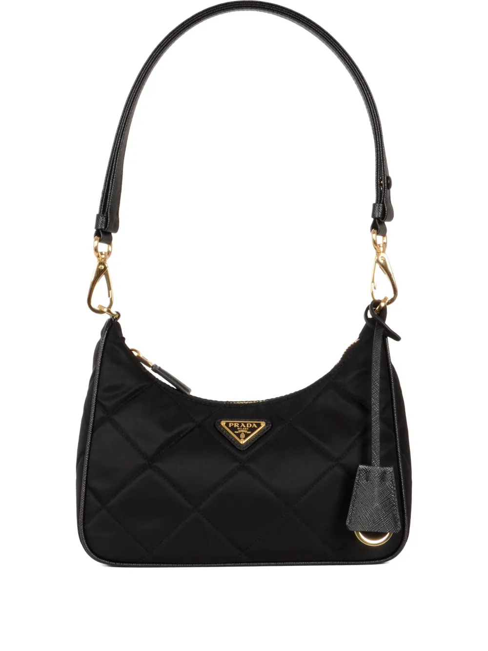 Prada quilted shoulder bag Zwart