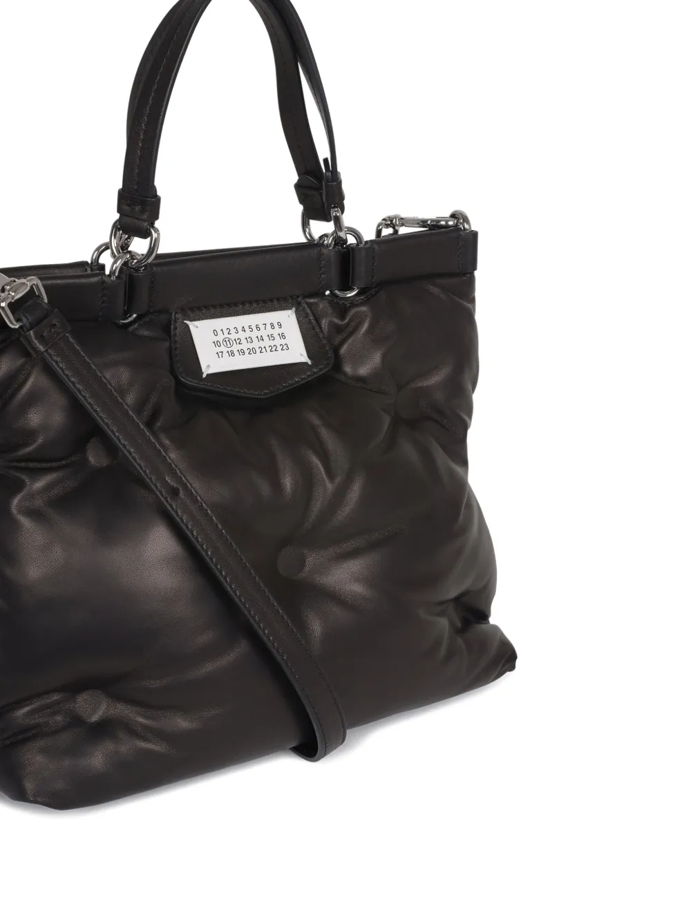 Maison Margiela Glam Slam gewatteerde leren shopper Zwart
