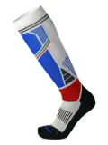 Mico geometric-patterned knee-high socks - White