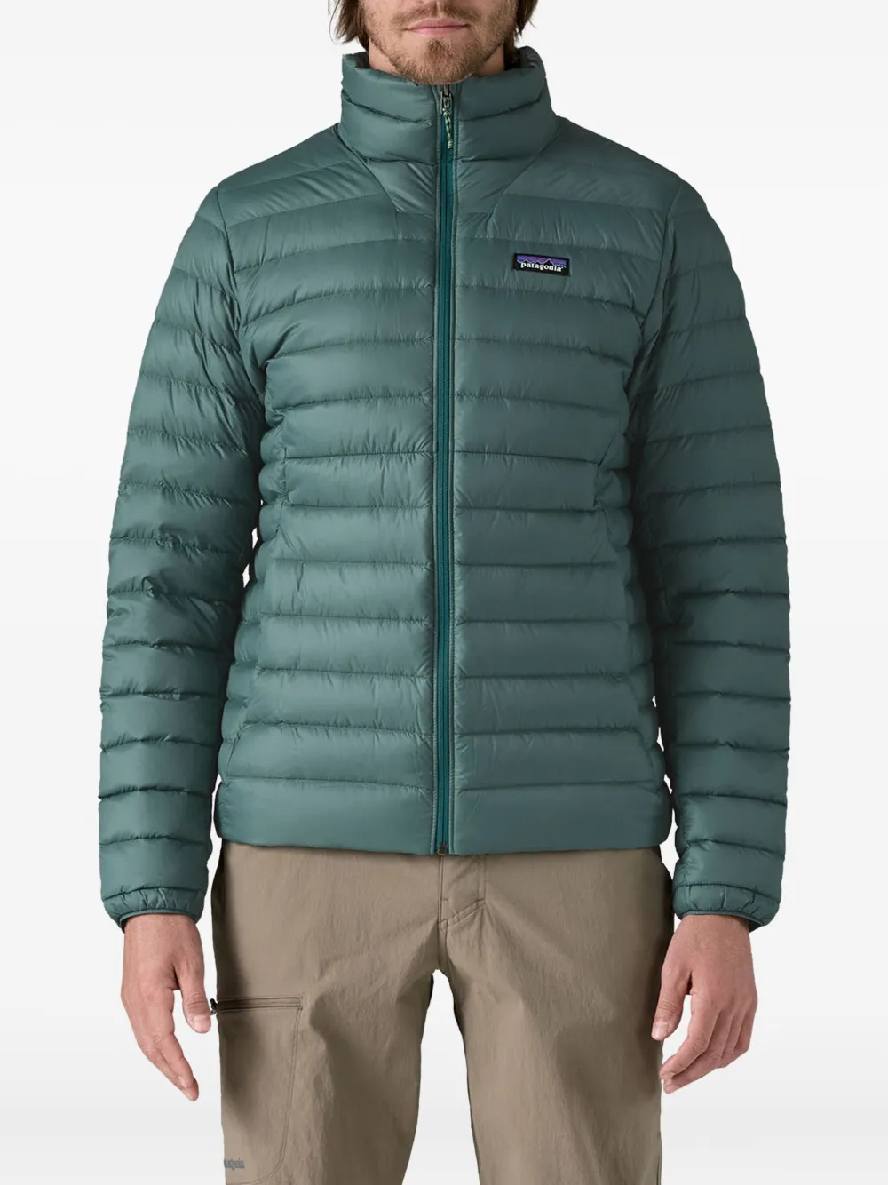 Patagonia quilted down coat Groen