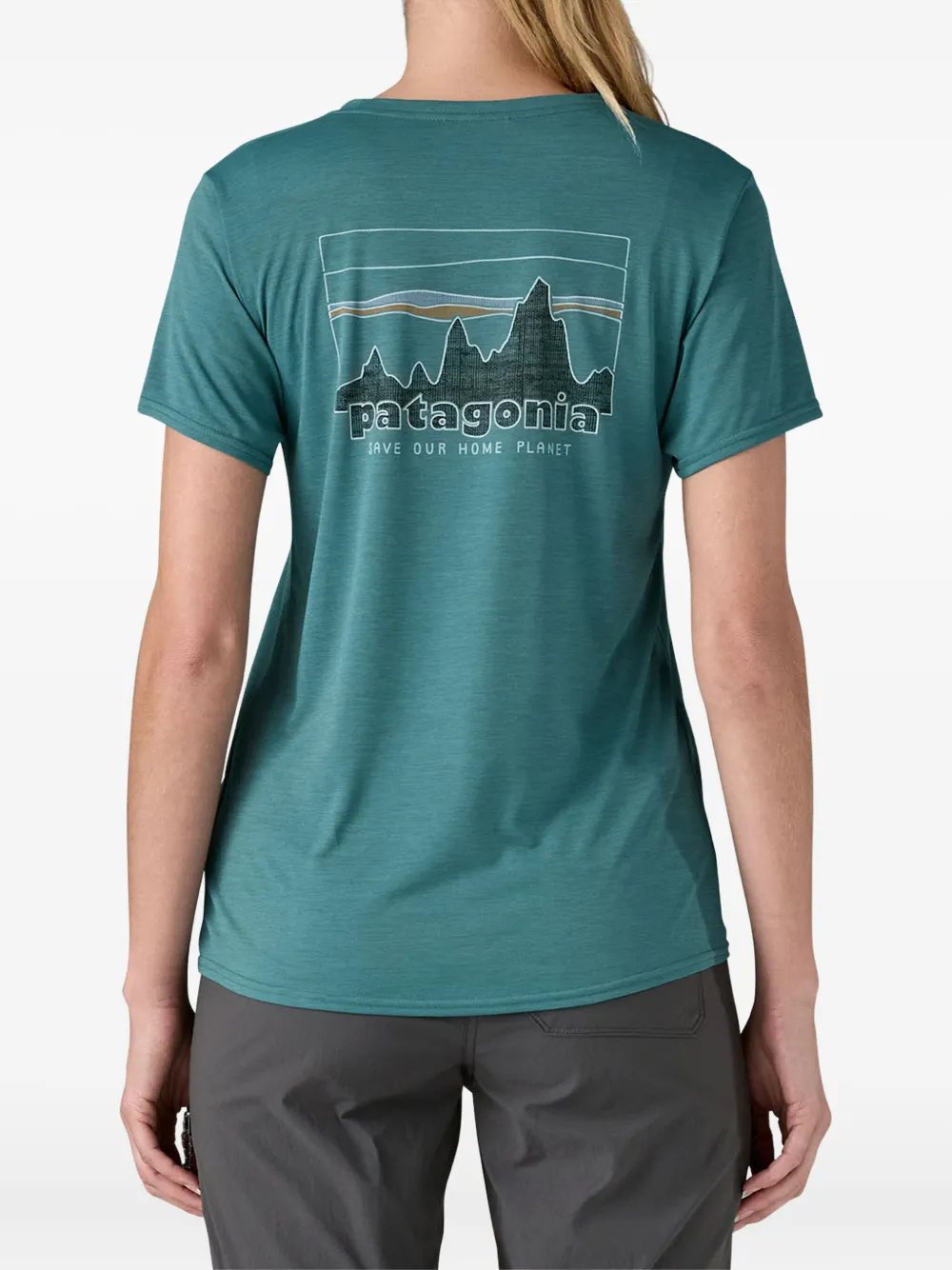 Patagonia T-shirt met grafische print Groen