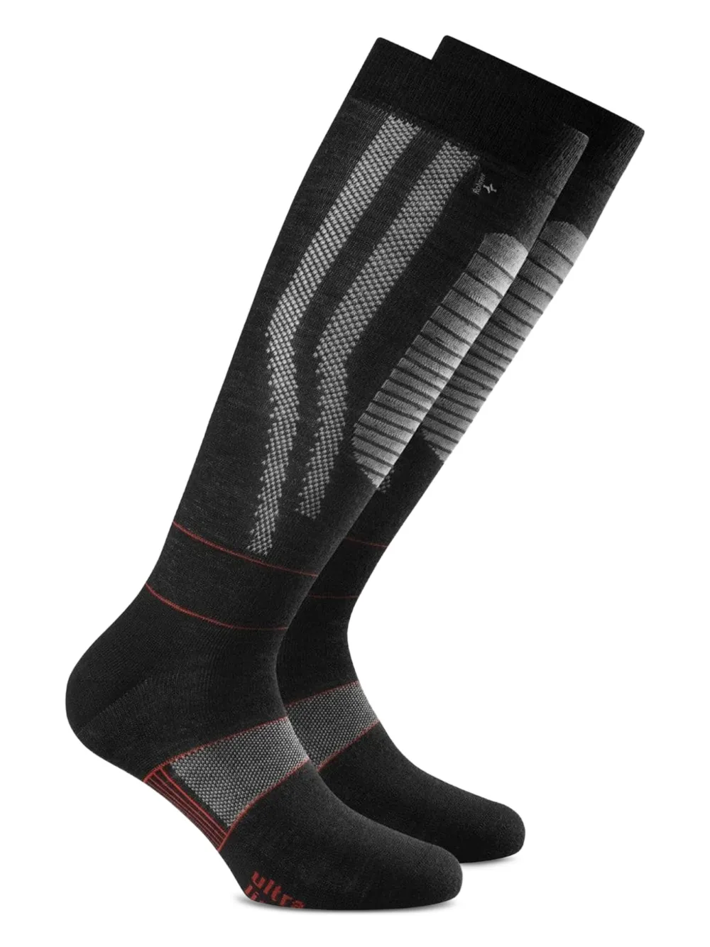 ROHNER Ultra Light stripe-patterned knee-high socks | Black | Image 1