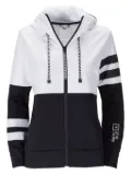 ONE MORE colour-block zip-up hoodie - White