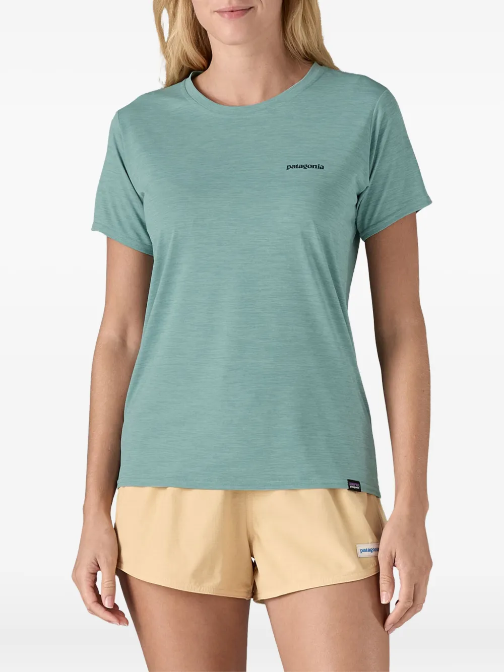 Patagonia T-shirt met logoprint Groen