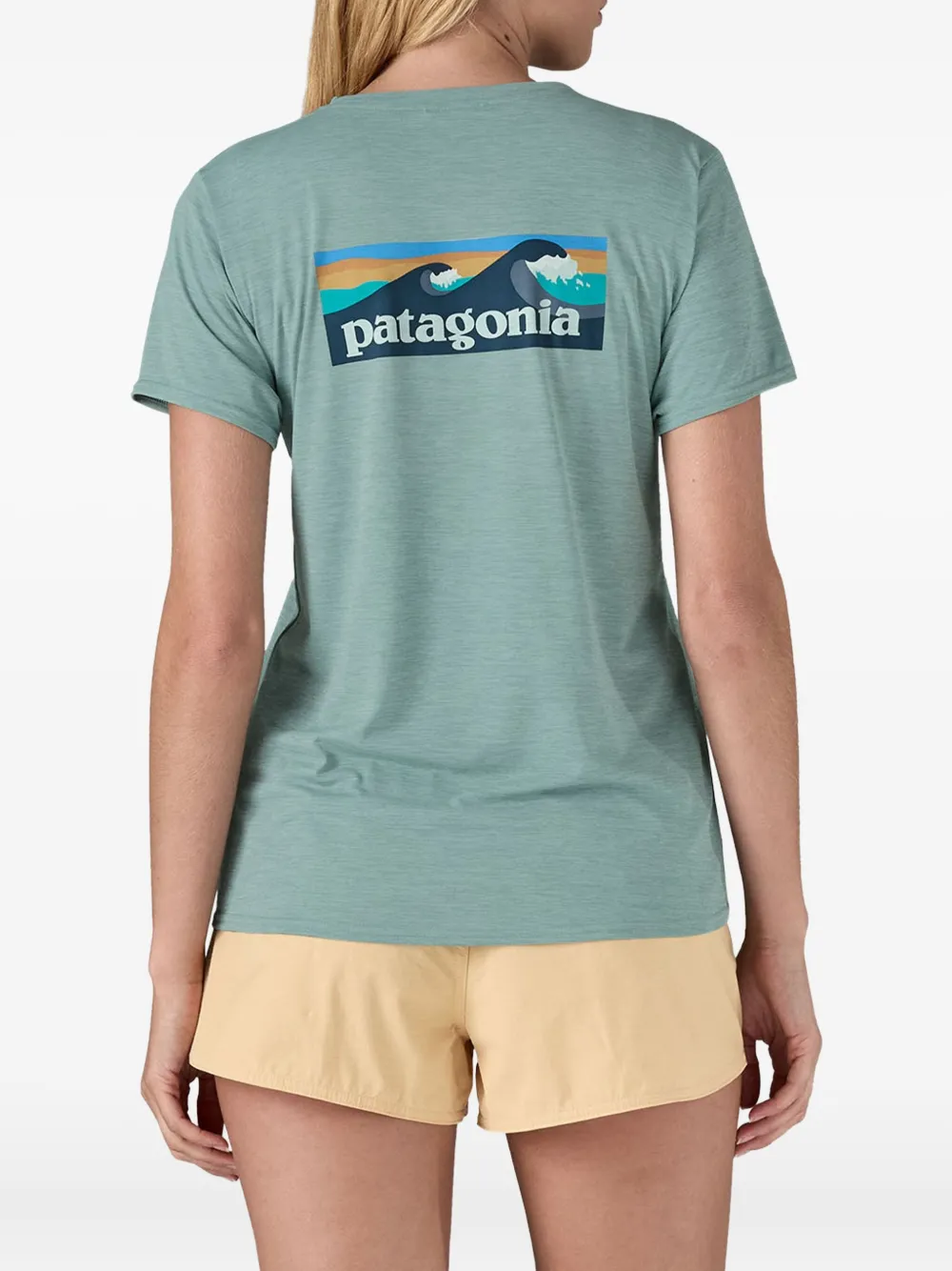 Patagonia T-shirt met logoprint Groen