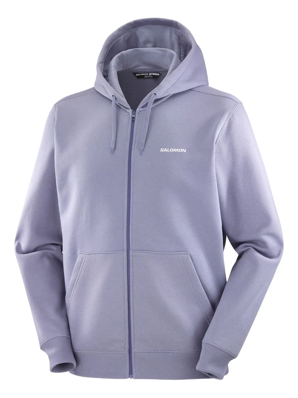 zip-up logo-detailed hoodie