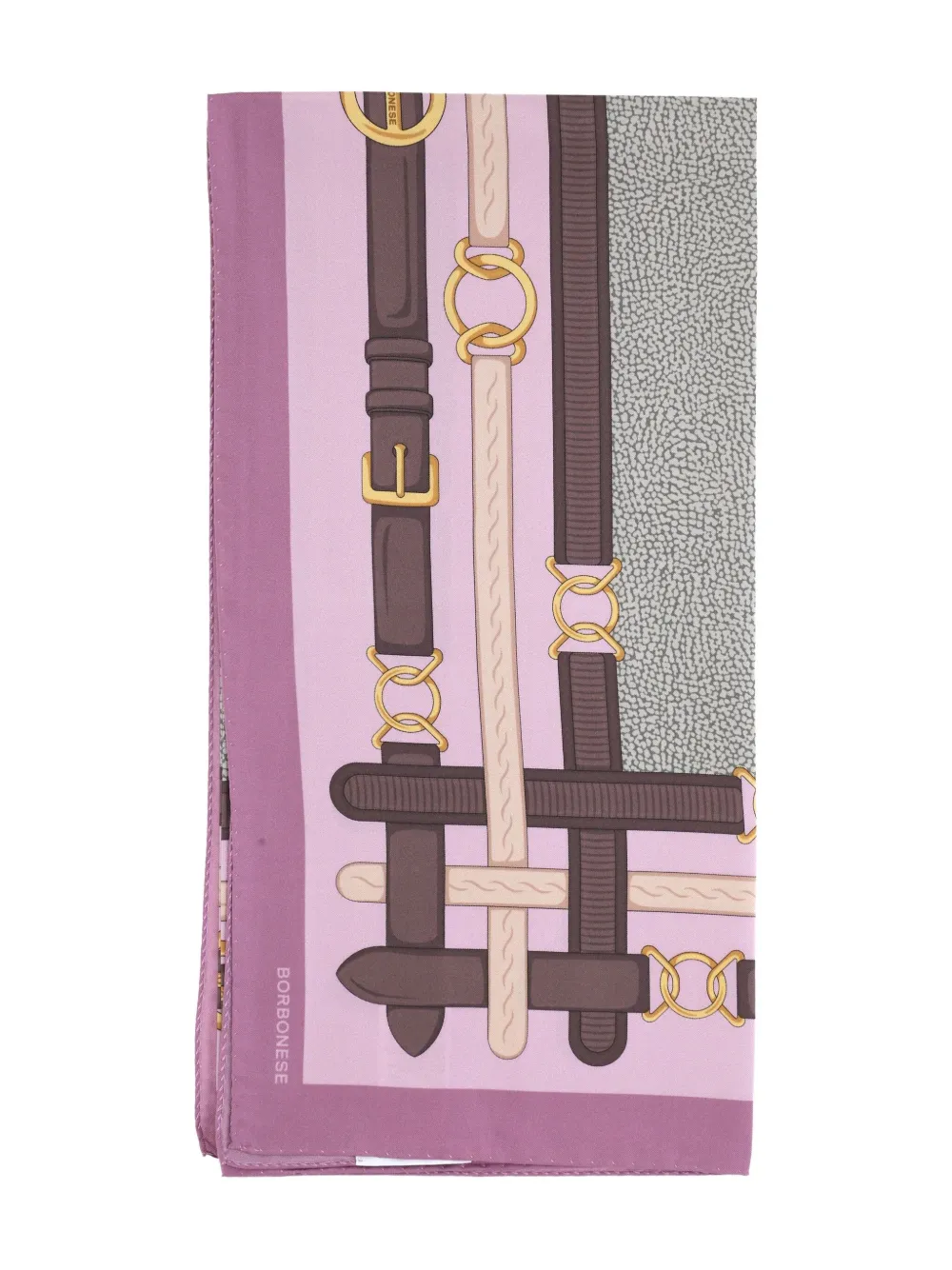 Borbonese bear-print belts buckles scarf | Pink | Image 1