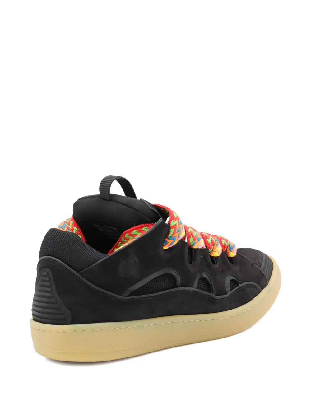 Lanvin Curb lace-up panelled sneakers Black