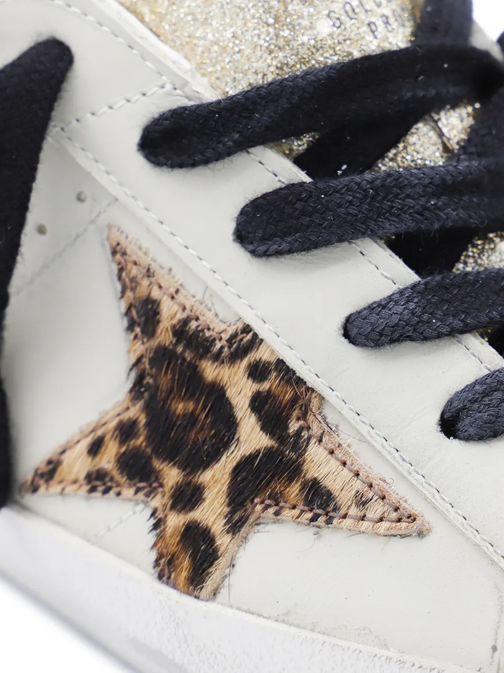 Golden Goose Super-Star glittered sneakers White