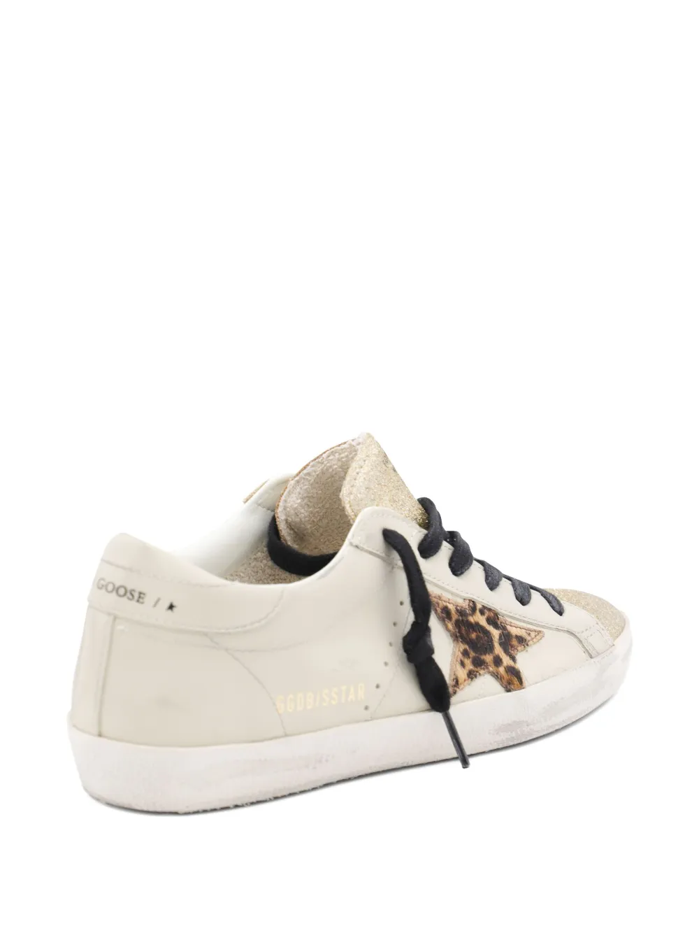 Golden Goose Super-Star glittered sneakers White