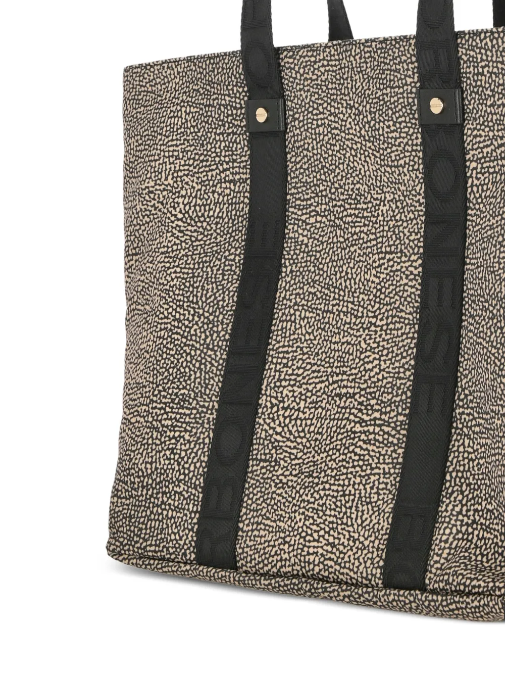 Borbonese Branded All-over Pattern Tote Bag In Neutral