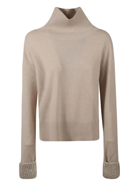 Fabiana Filippi high-neck ribbed-cuff sweater