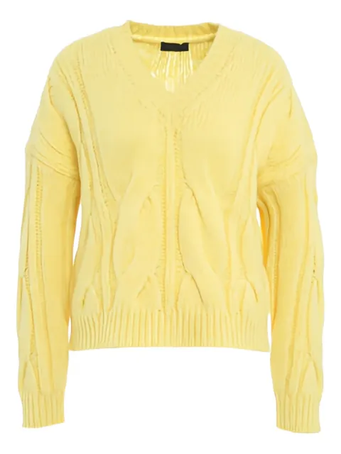 Roberto Collina cable-knit V-neck sweater