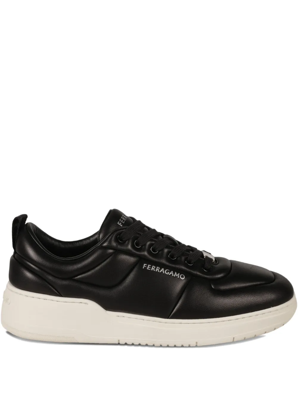 Ferragamo padded leather sneakers Black
