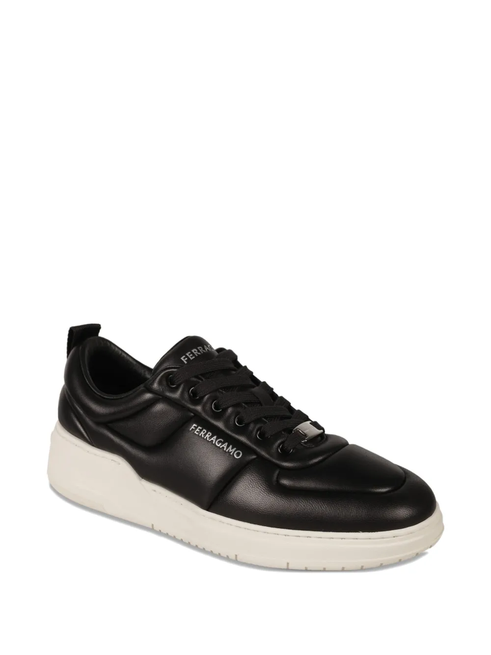 Ferragamo padded leather sneakers Black