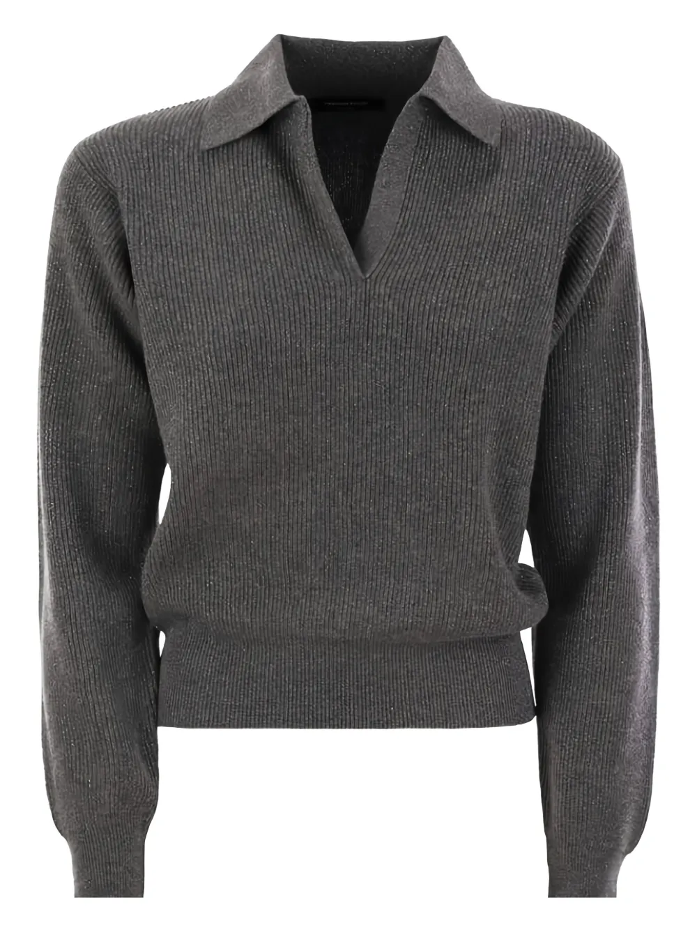 Fabiana Filippi Maglione con scollo a V - Grigio