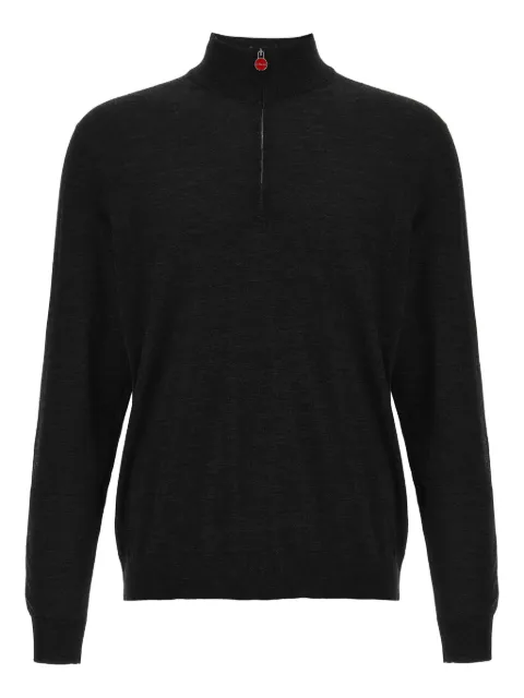 Kiton zip-up high-collar sweater