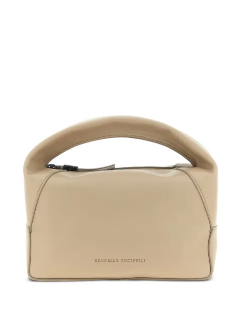 Brunello Cucinelli Duo レザーハンドバッグ S