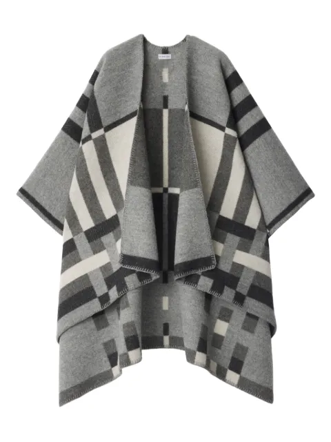 Burberry colour-block checked cape