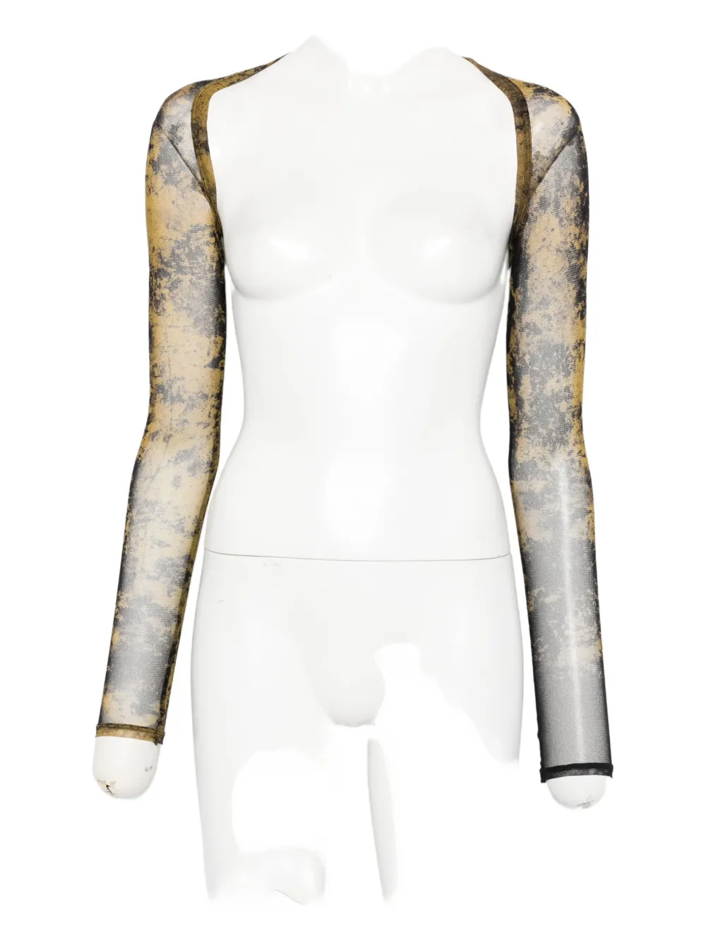 Jean Paul Gaultier printed sleeves Zwart