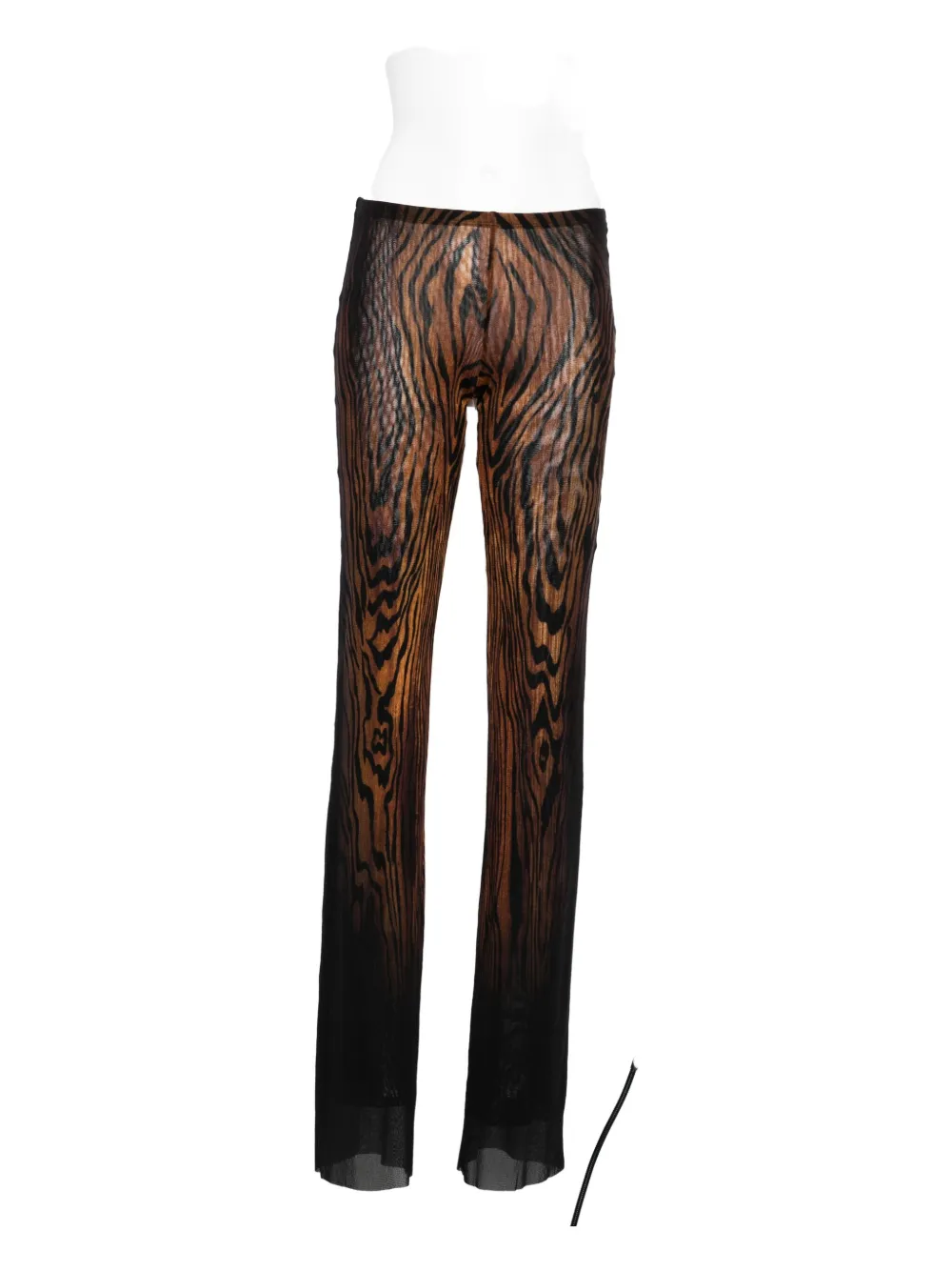 Jean Paul Gaultier abstract-pattern print trousers Zwart