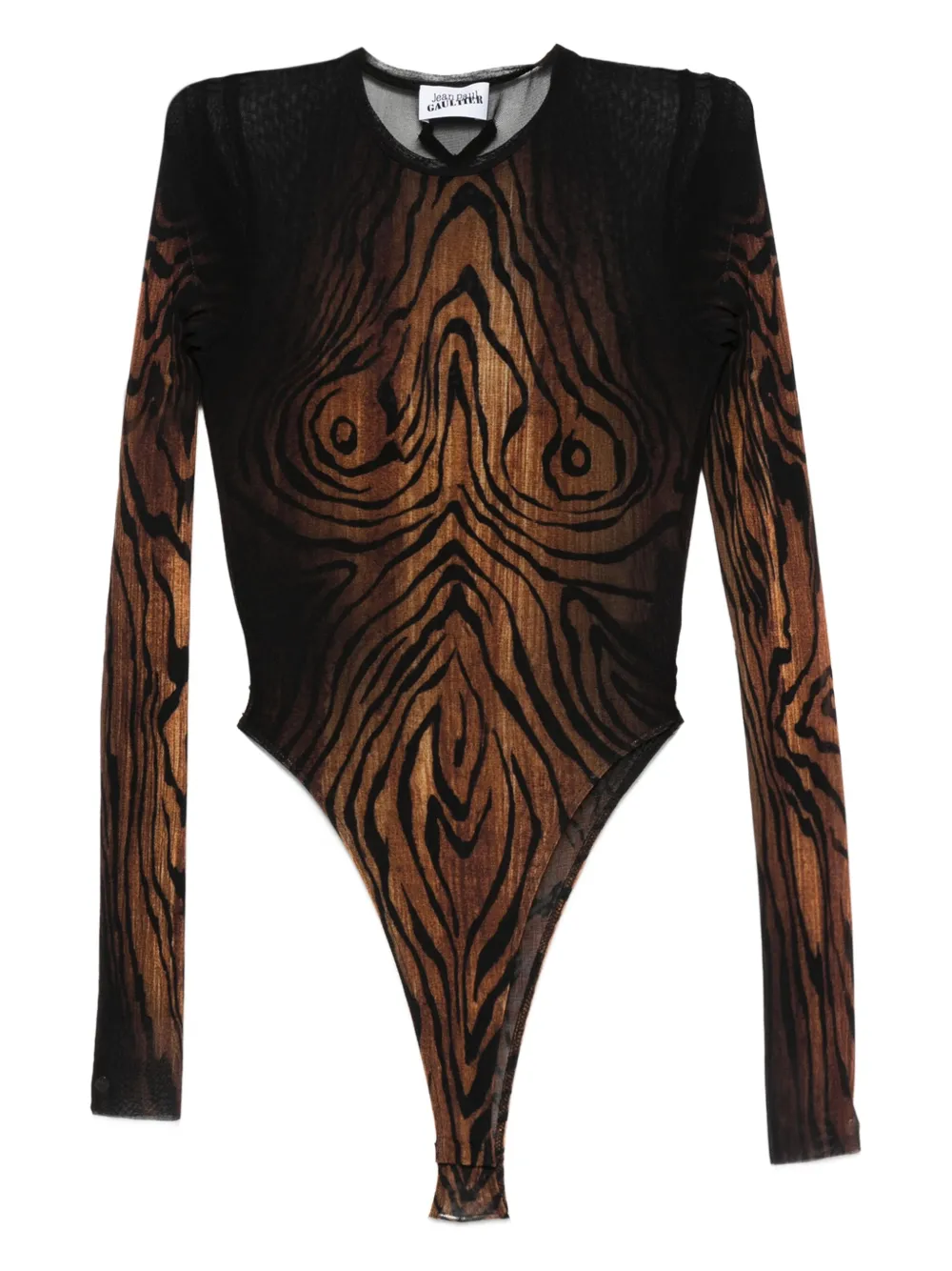 Jean Paul Gaultier The Wood mesh bodysuit Zwart