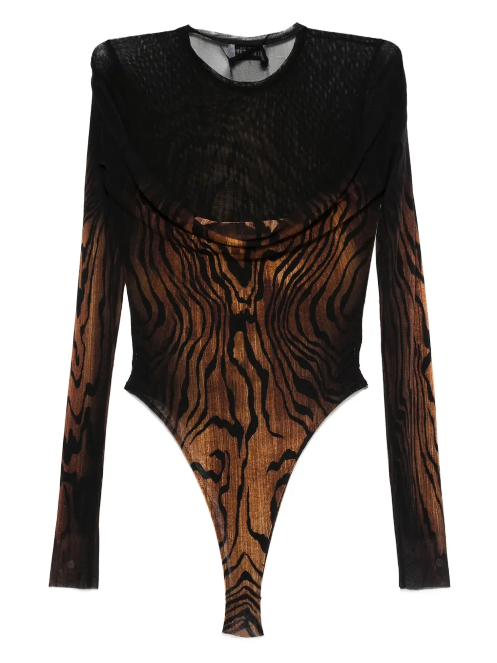 Jean Paul Gaultier The Wood mesh bodysuit Zwart