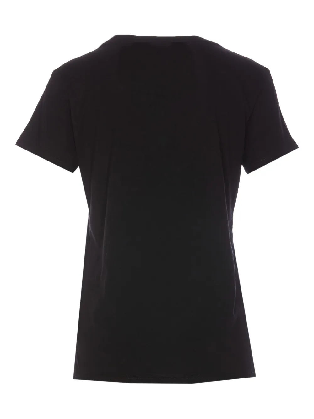 Liu •jo Star-embellished Crew-neck T-shirt In Black
