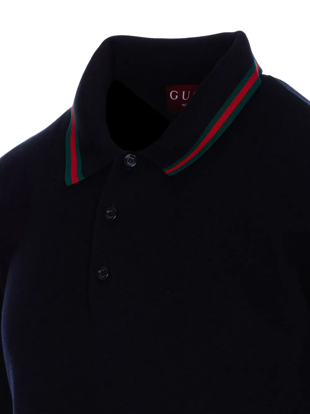 Gucci Poloshirt met Web-detail Blauw
