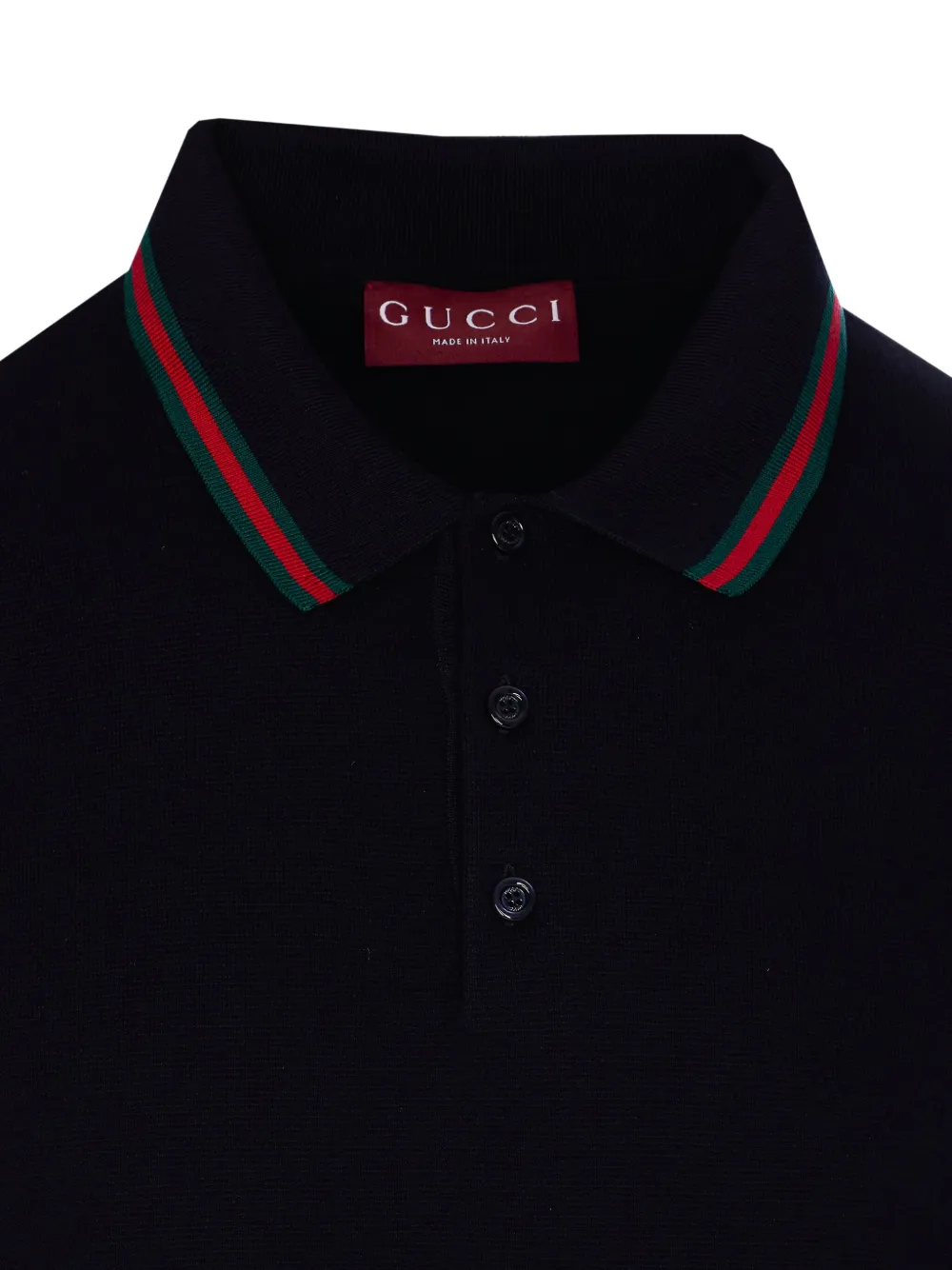 Gucci Poloshirt met Web-detail Blauw