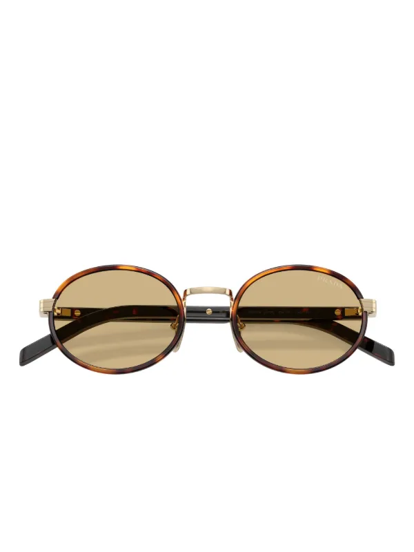 2025年ファッション福袋 Prada Eyewear トータスシェル ラウンドサングラス | ブラウン 小物