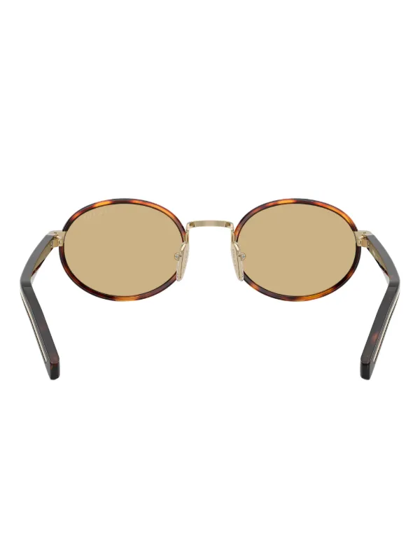 Prada Eyewear トータスシェル ラウンドサングラス | ブラウン