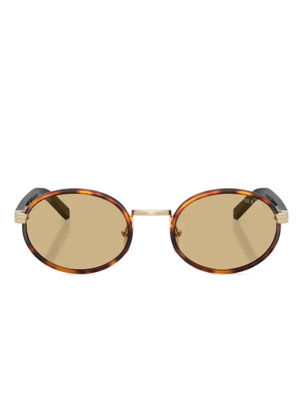 Prada Eyewear トータスシェル ラウンドサングラス | ブラウン 