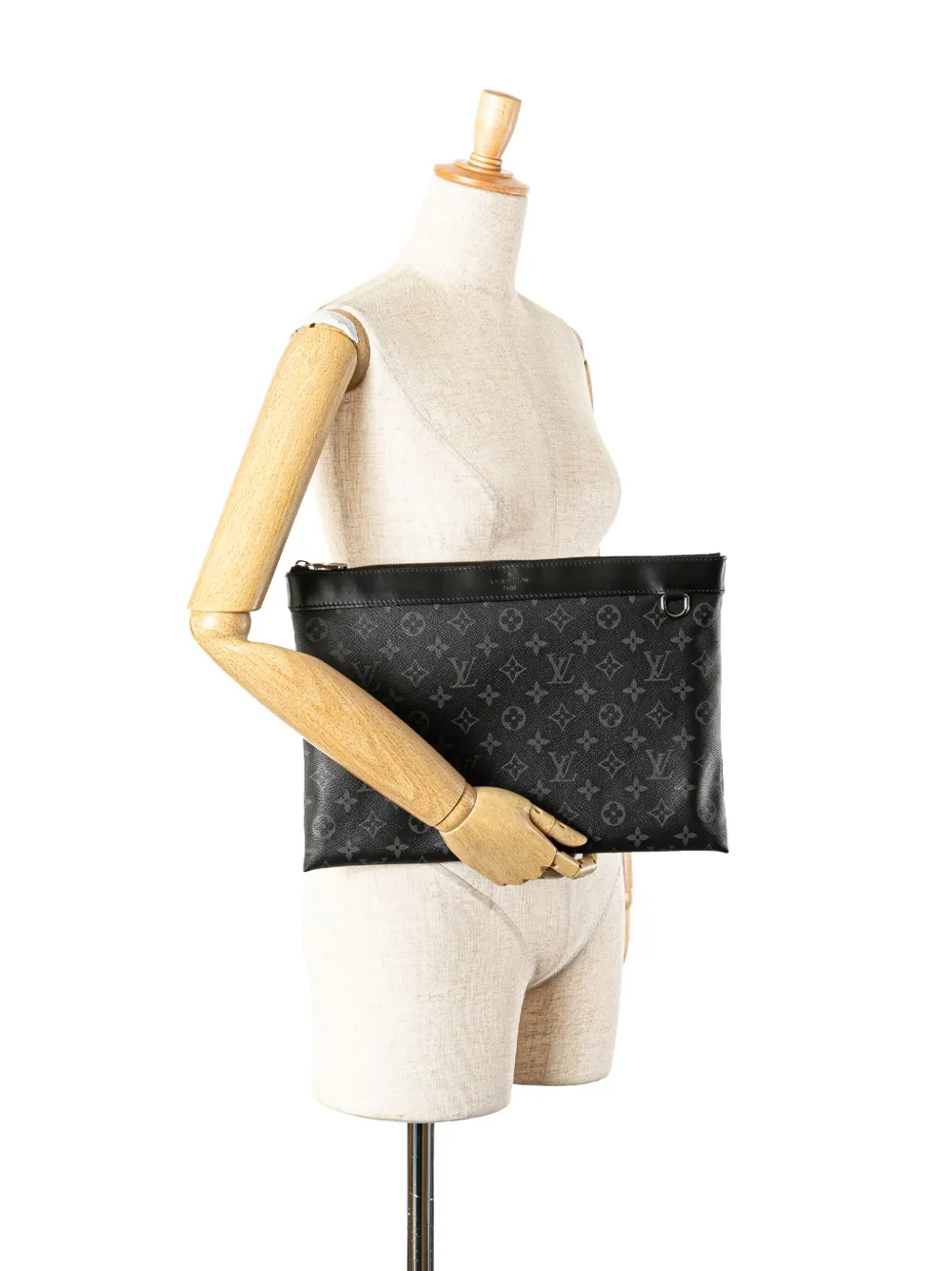 Louis Vuitton Pre-Owned 2019 Monogram Eclipse Discovery Pochette GM clutch bag | Pre-Owned | Image 2