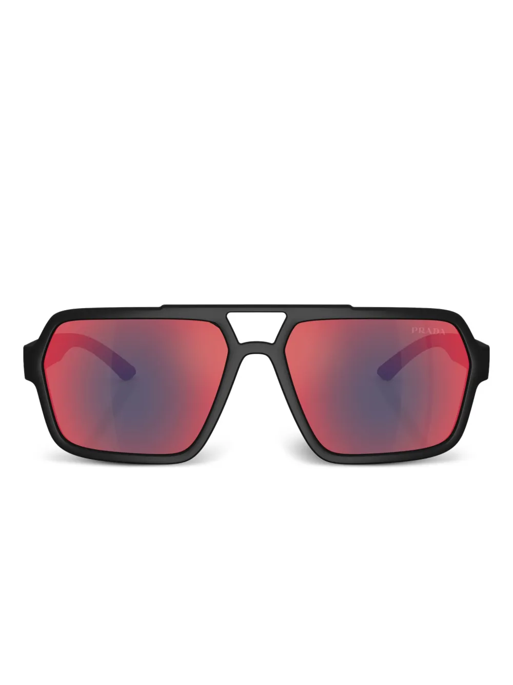 Prada Linea Rossa mirrored-lenses sunglasses | Black | Image 1