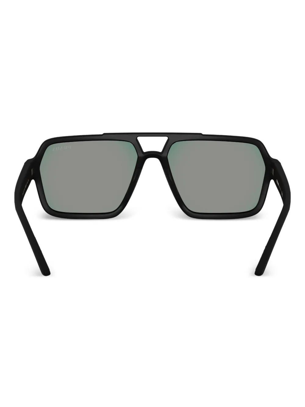 Prada Linea Rossa Zonnebril met spiegelende glazen Zwart