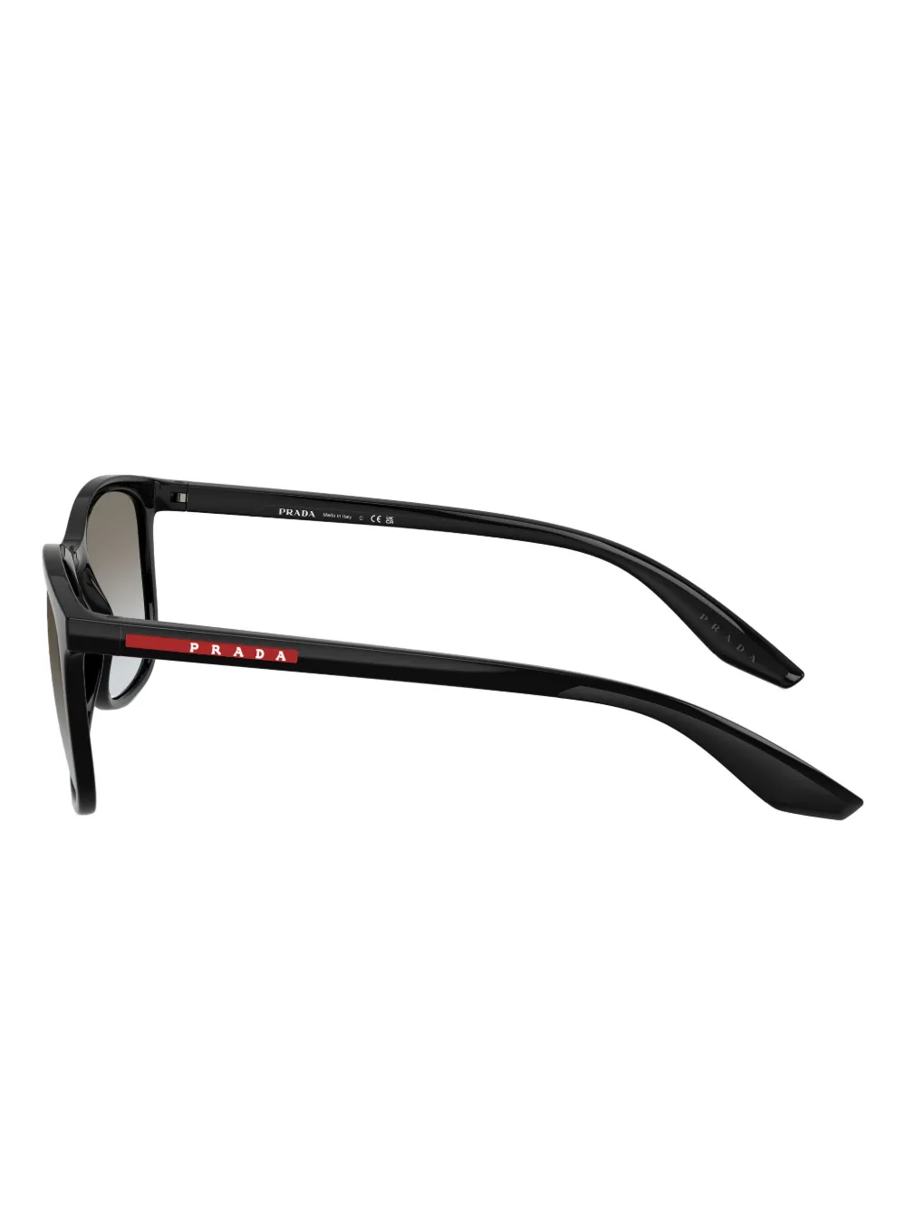Prada Linea Rossa Zonnebril met vierkant montuur Zwart
