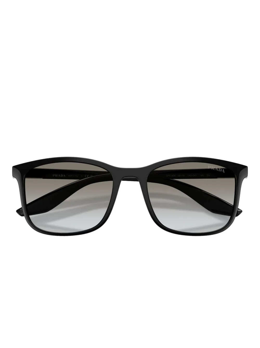 Prada Linea Rossa Zonnebril met vierkant montuur Zwart