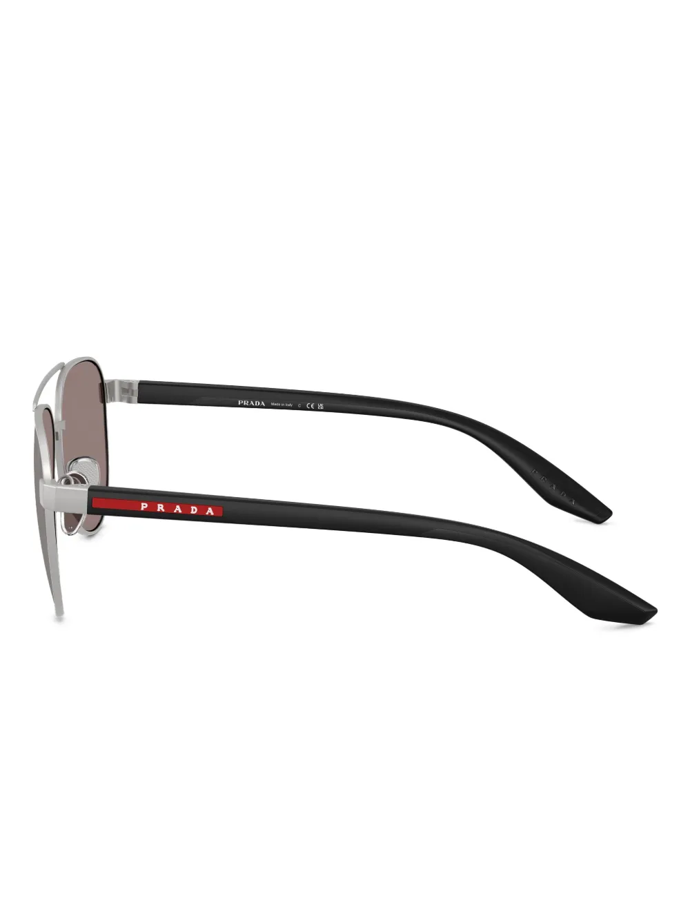 Prada Linea Rossa Zonnebril met piloten montuur Grijs