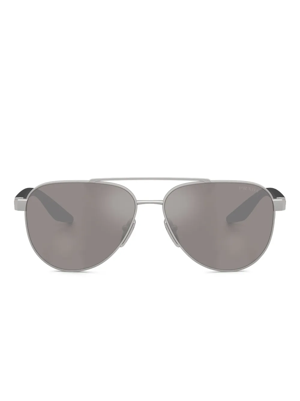 Prada Linea Rossa Zonnebril met piloten montuur Grijs
