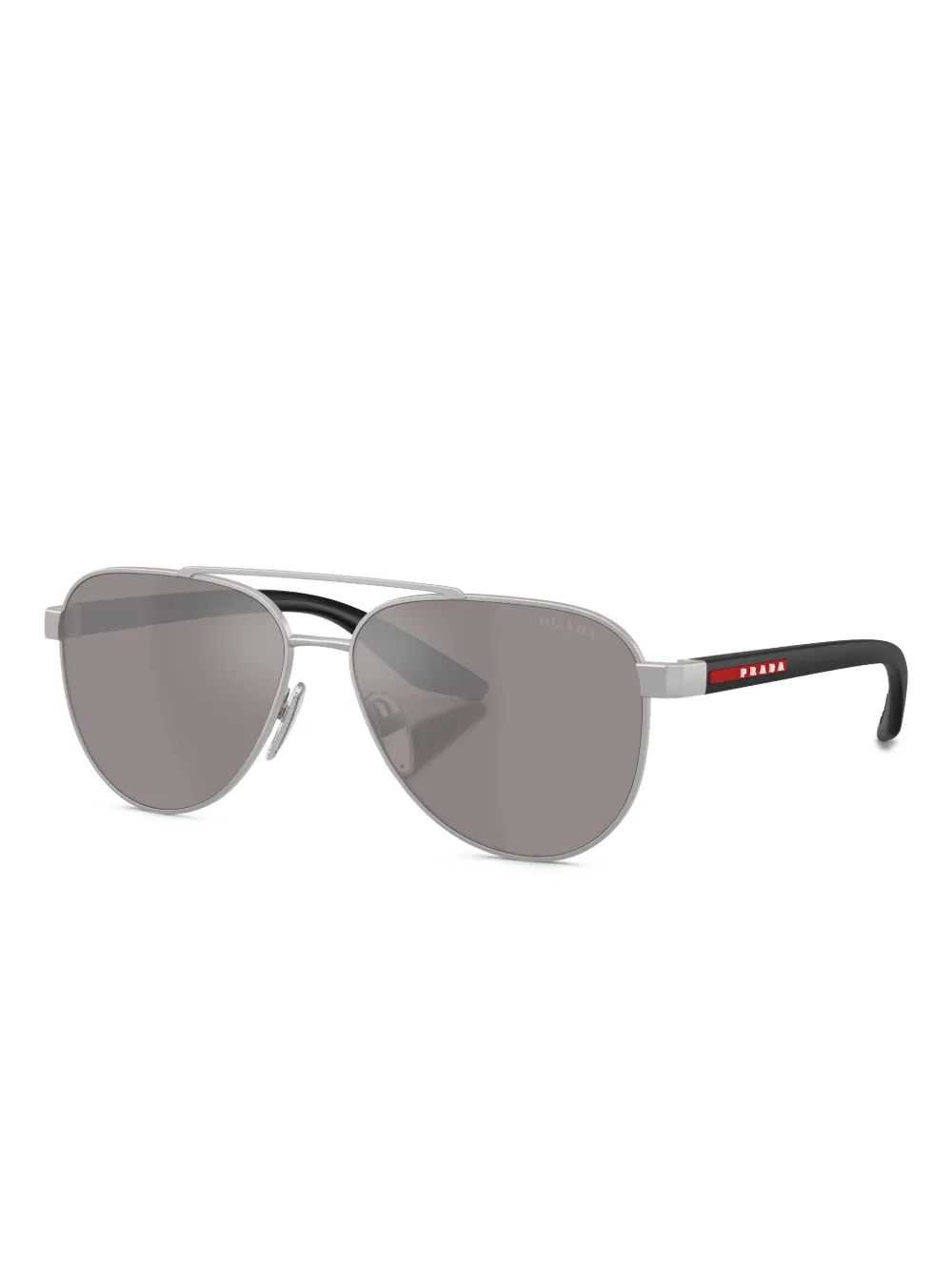 Prada Linea Rossa Zonnebril met piloten montuur Grijs