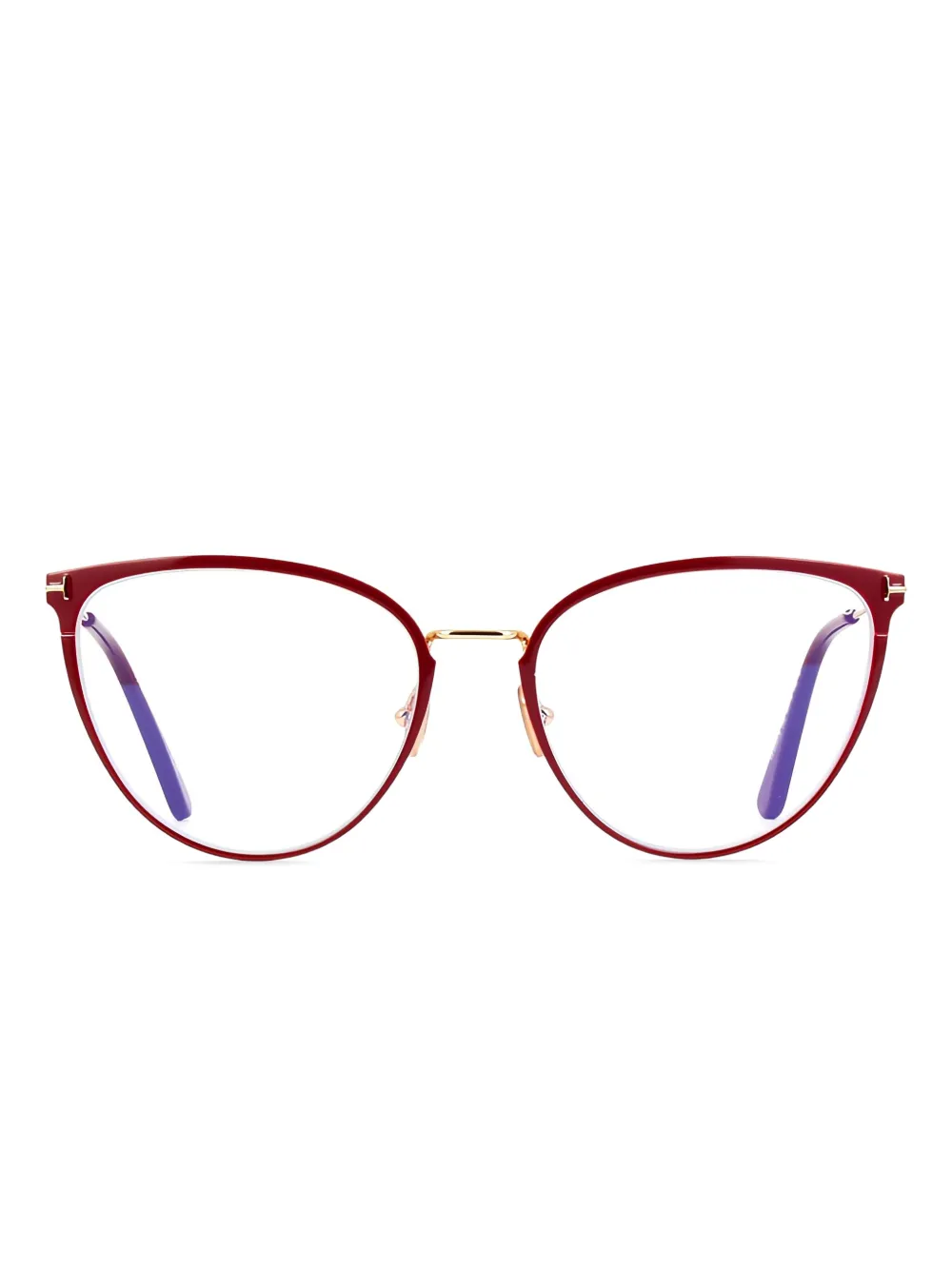 cat eye-frame glasses