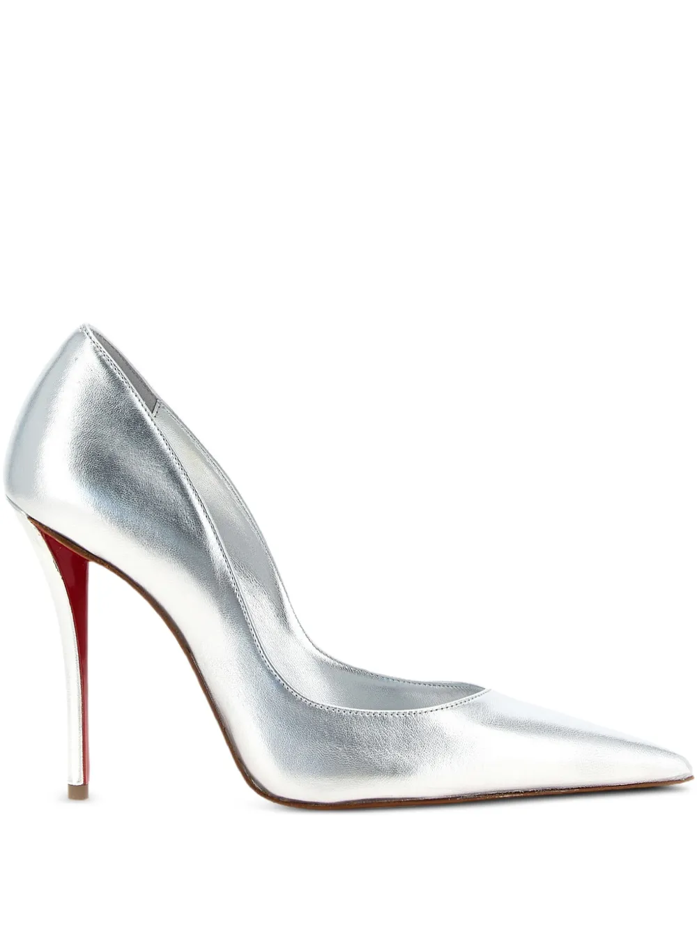 Christian Louboutin 100mm Miss Z leather pointed-toe pumps | plateado | Image 1