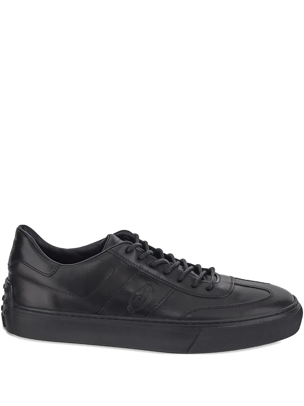 Tod's debossed-logo lace-up sneakers Black