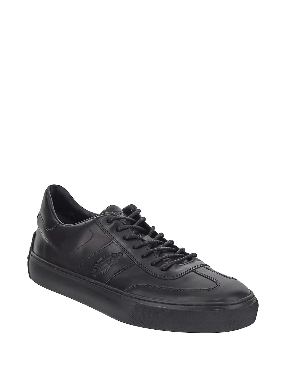 Tod's debossed-logo lace-up sneakers Black