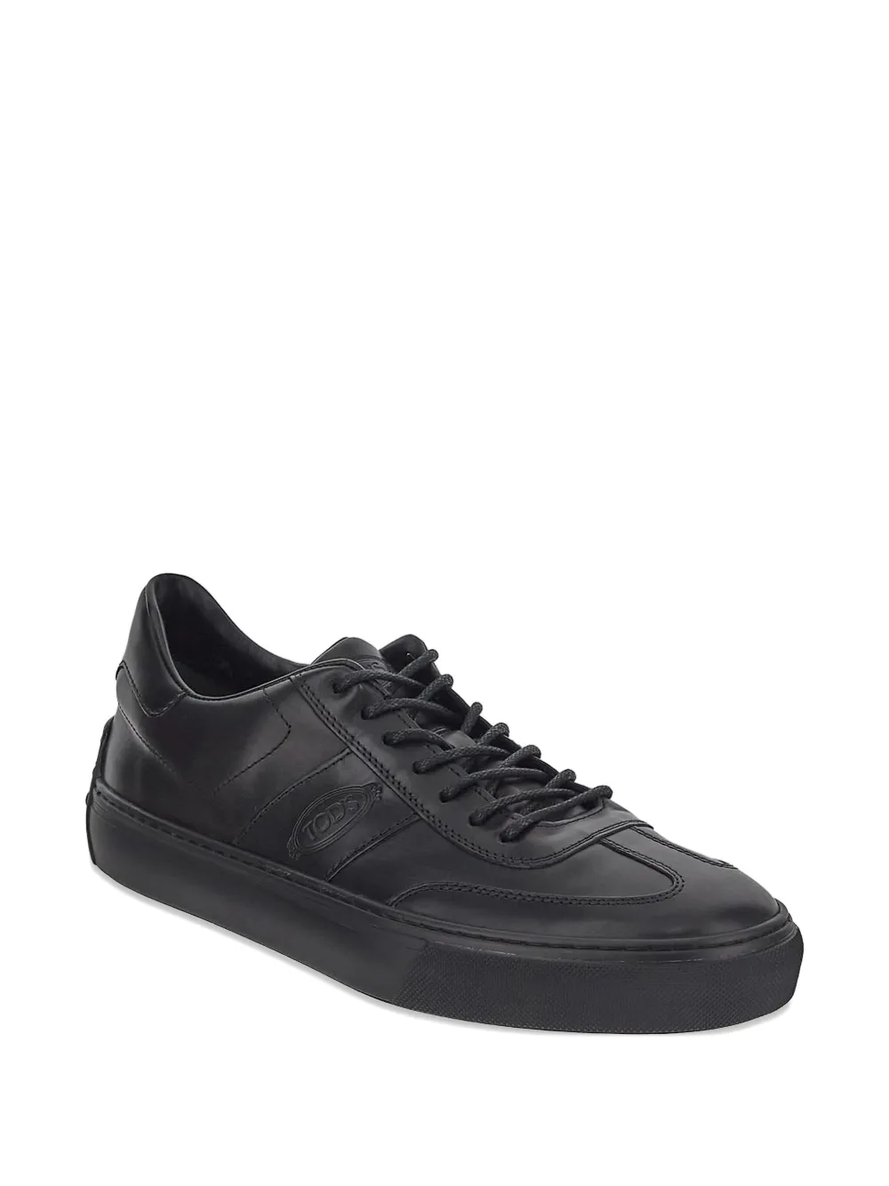 Tod's debossed-logo lace-up sneakers Black