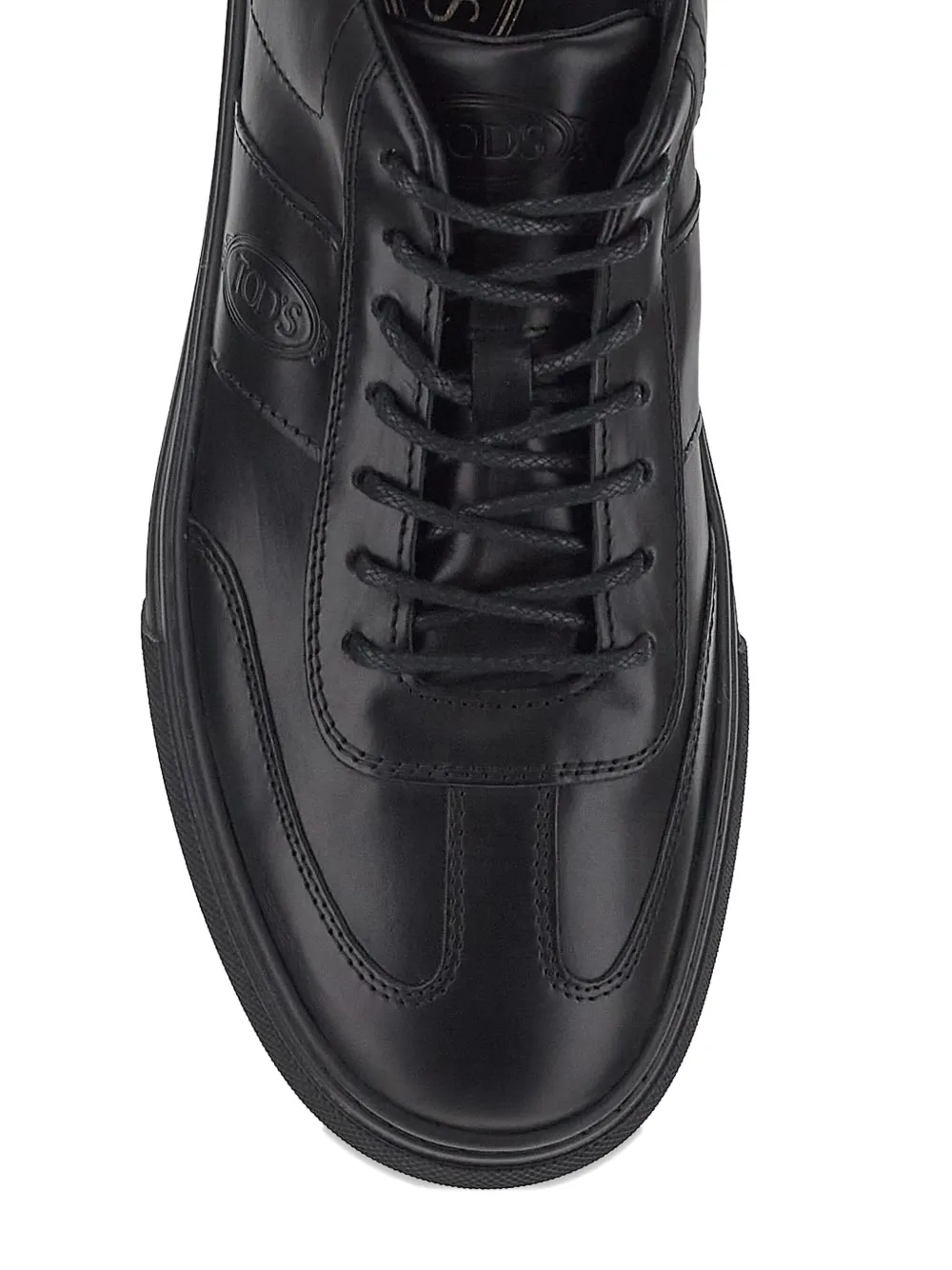 Tod's debossed-logo lace-up sneakers Black